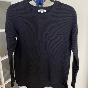 Madewell knit sweater, black, size S